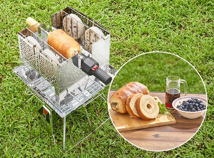 バーベキュー / バームクーヘン焼き器　新品定価¥35,000- 自動でくるくる、炭火でバウムクーヘン | Mr.DIY-DIY職人との