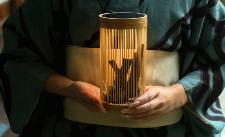 江戸時代にタイムスリップ？優しさ溢れる竹細工を組み合わせた現代の“行燈”で和空間を演出
